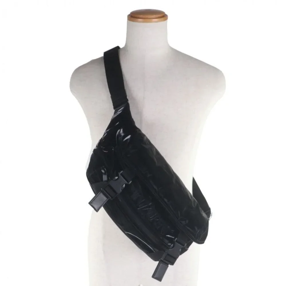 Saint Laurent Paris Nylon Embroidery Belt Bag Black